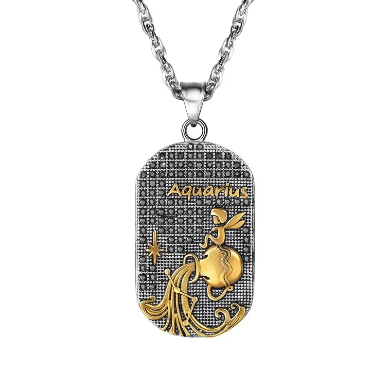 Collier avec Pendentif de Style Signe du Zodiaque Astrologique