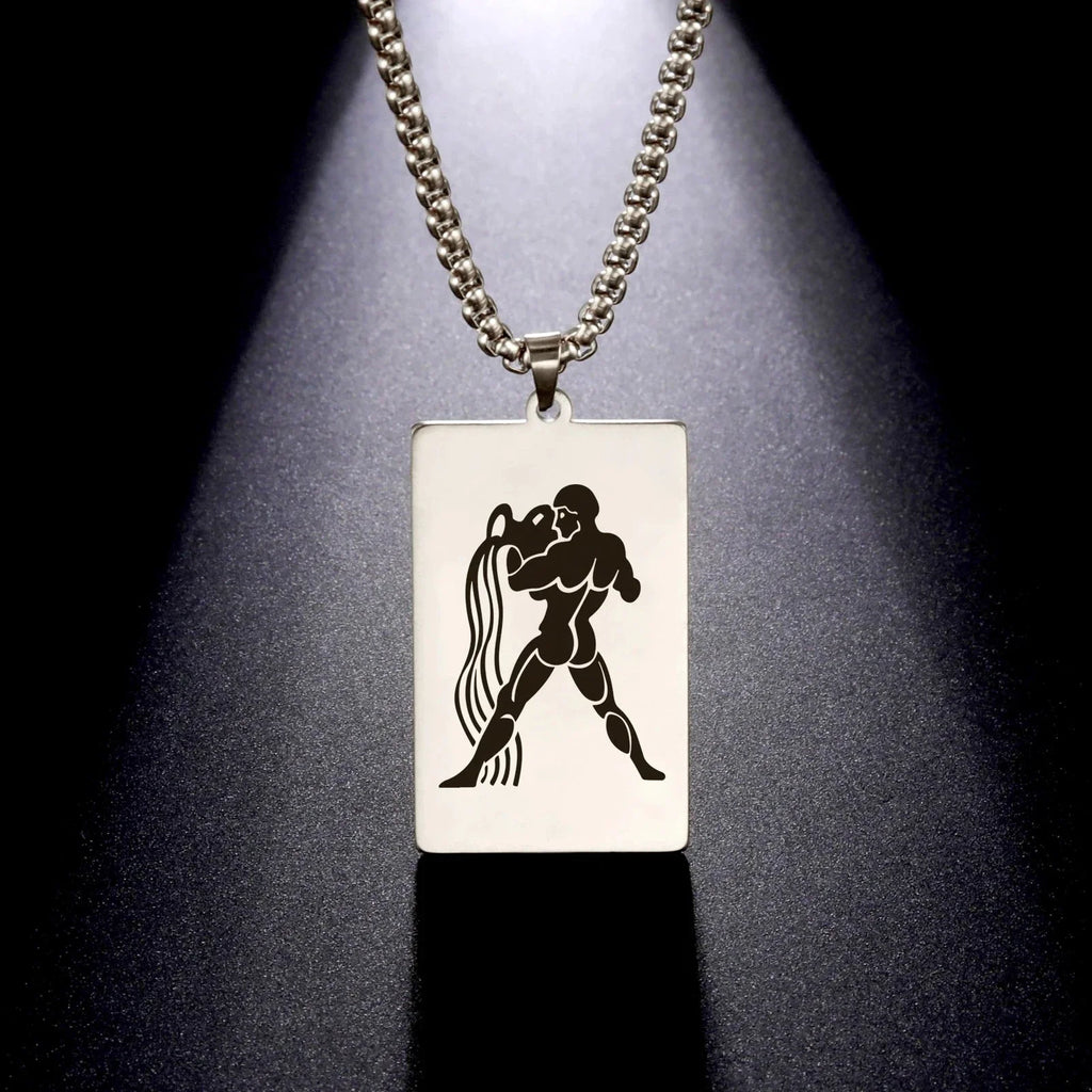 Collier avec Pendentif Elégant Signe du Zodiaque Astrologique