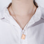 Naszyjnik z zawieszką koperty różowe złoto