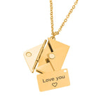 Naszyjnik z zawieszką koperty