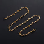 Naszyjnik z zawieszką gwiazdy astrologii dla mężczyzn lub kobiet złoty