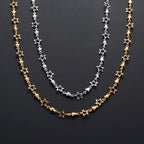 Naszyjnik z zawieszką gwiazdy astrologii dla mężczyzn lub kobiet srebrny