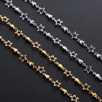 Naszyjnik z zawieszką gwiazdy astrologii dla mężczyzn lub kobiet złoty