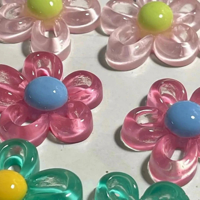 Collier avec Pendentif Fleur Colorée