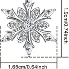 Naszyjnik z zawieszką płatek śniegu z cyrkonem