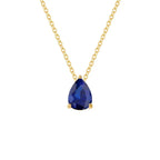 Naszyjnik z zawieszką w kształcie kropli wody z cyrkonią, kamień urodzinowy