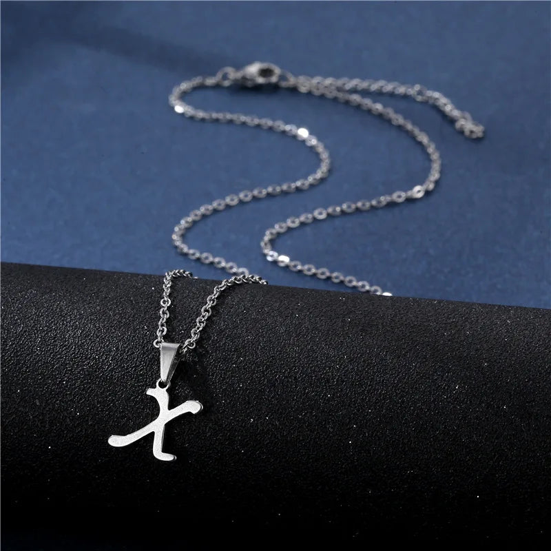 Personalizowany naszyjnik z zawieszką z inicjałem x