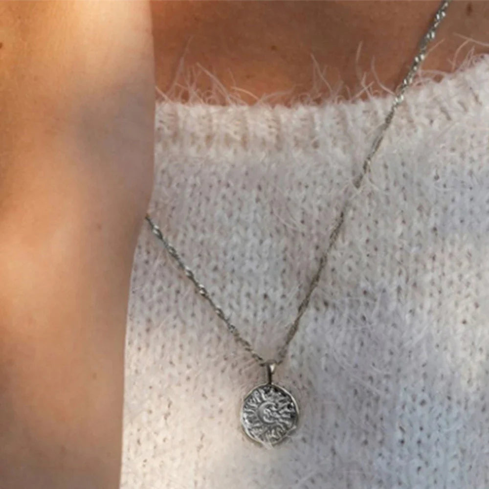 Collier avec Pendentif Lune pour Femme argent