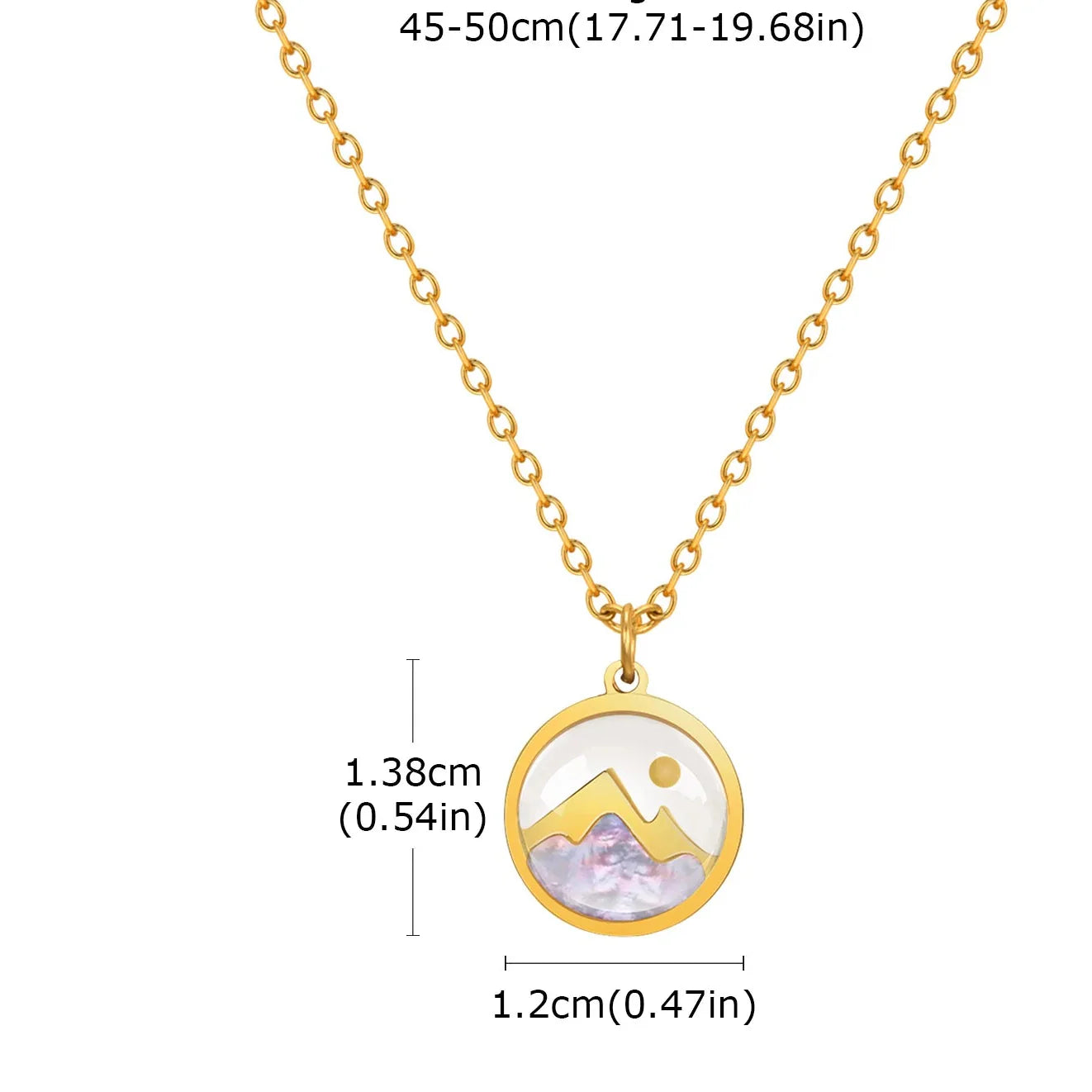 Halskæde med bjerg- og månevedhæng