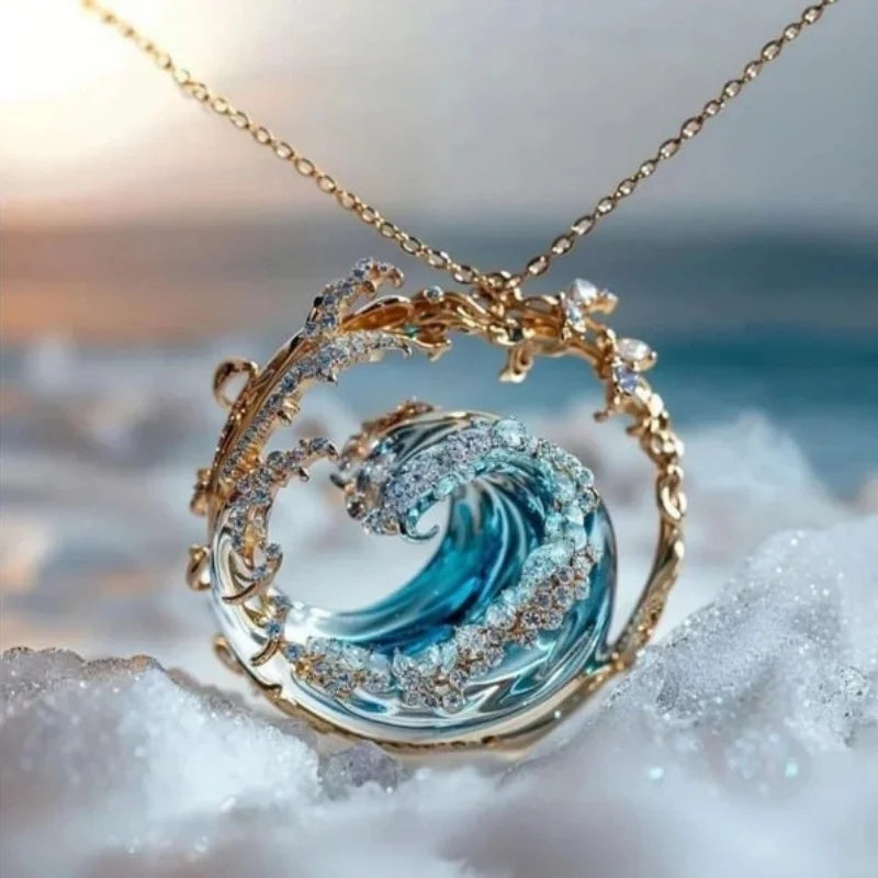 Naszyjnik z zawieszką „obietnica oceanu” 