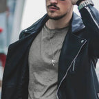 Naszyjnik z zawieszką rekina dla mężczyzn srebrny