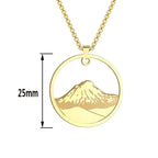 Collier avec Pendentif Rond Montagne