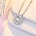 Naszyjnik z obrotowym wisiorkiem anty-stresowym z cyrkonią