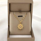 Naszyjnik z obracającym się zawieszonym kwiatem przeciwstresowym