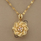 Naszyjnik z obracającym się zawieszonym kwiatem przeciwstresowym