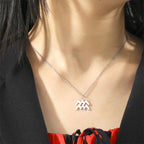 Naszyjnik z pozłacaną zawieszką znaku zodiaku