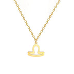 Naszyjnik z pozłacaną zawieszką znaku zodiaku