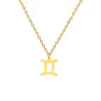 Naszyjnik z pozłacaną zawieszką znaku zodiaku