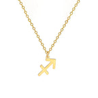 Naszyjnik z pozłacaną zawieszką znaku zodiaku