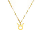 Naszyjnik z pozłacaną zawieszką znaku zodiaku