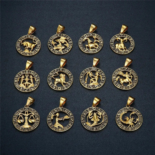 Naszyjnik z zawieszką znaku zodiaku astrologicznego