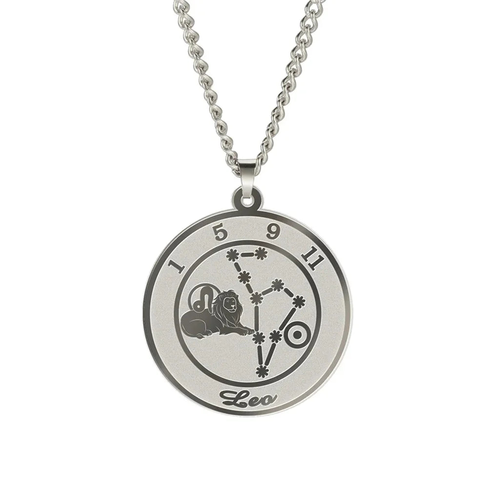 Collier avec Pendentif Signe du Zodiaque Astrologique Homme ou Femme