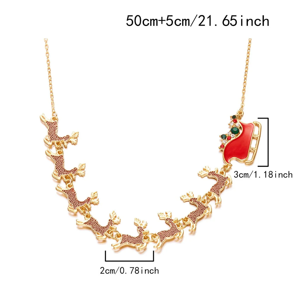 Halskæde med juleslædevedhæng