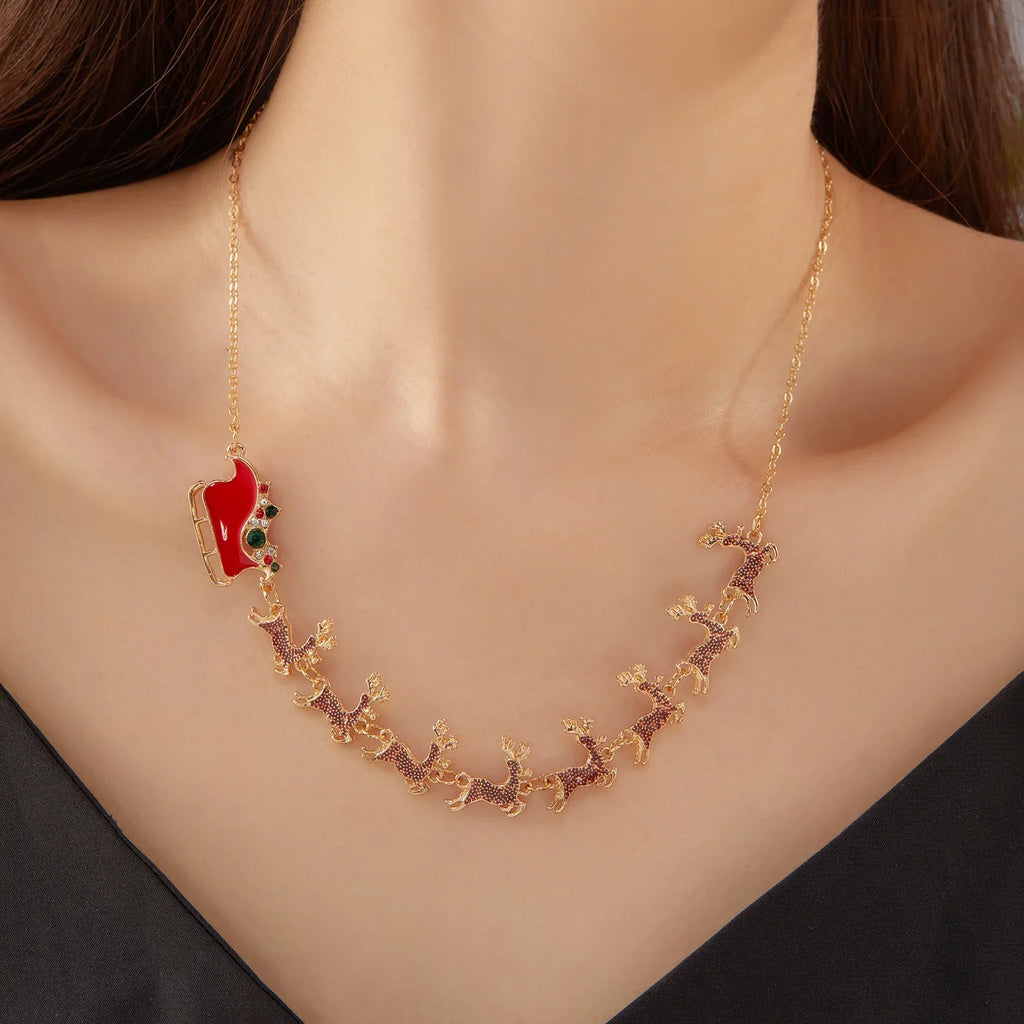 Halskæde med juleslædevedhæng