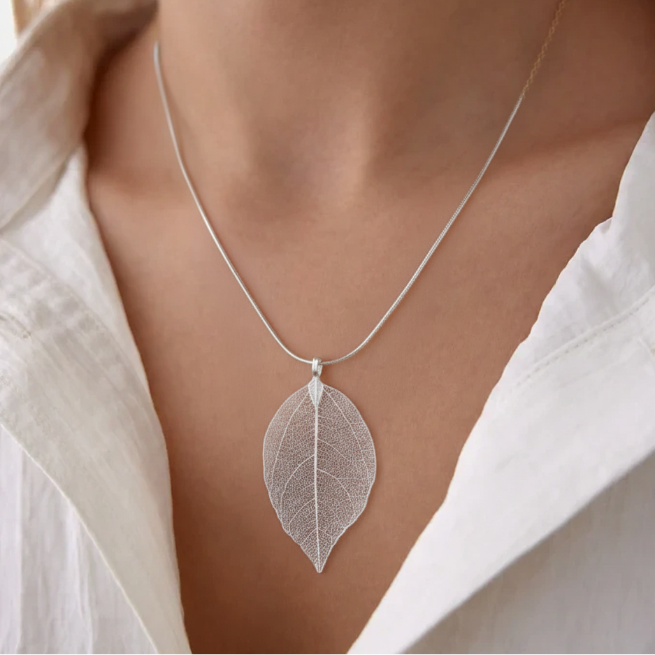 Collier Bohème Feuille Pendentif