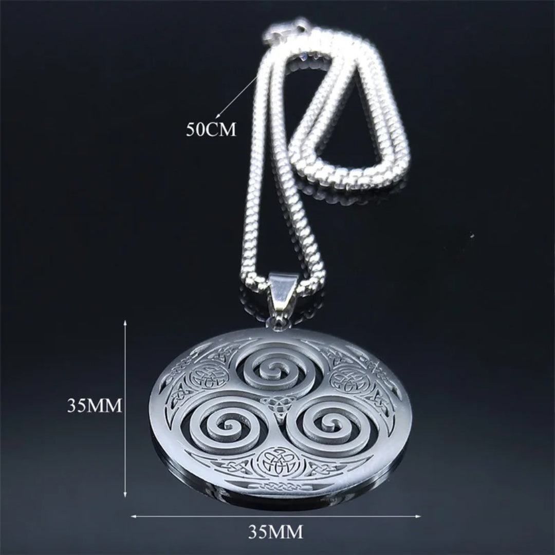 Collier Celtique Pendentif Triskel Viking Homme Femme Nordique