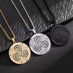 Naszyjnik celtycki z wisiorkiem Triskel Wiking Mężczyzna Kobieta Nordycki 