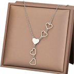 Długi naszyjnik z sercem 