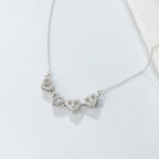 Naszyjnik Serce Czterolistna Koniczyna Zawieszka Przynosząca Szczęście Srebrna