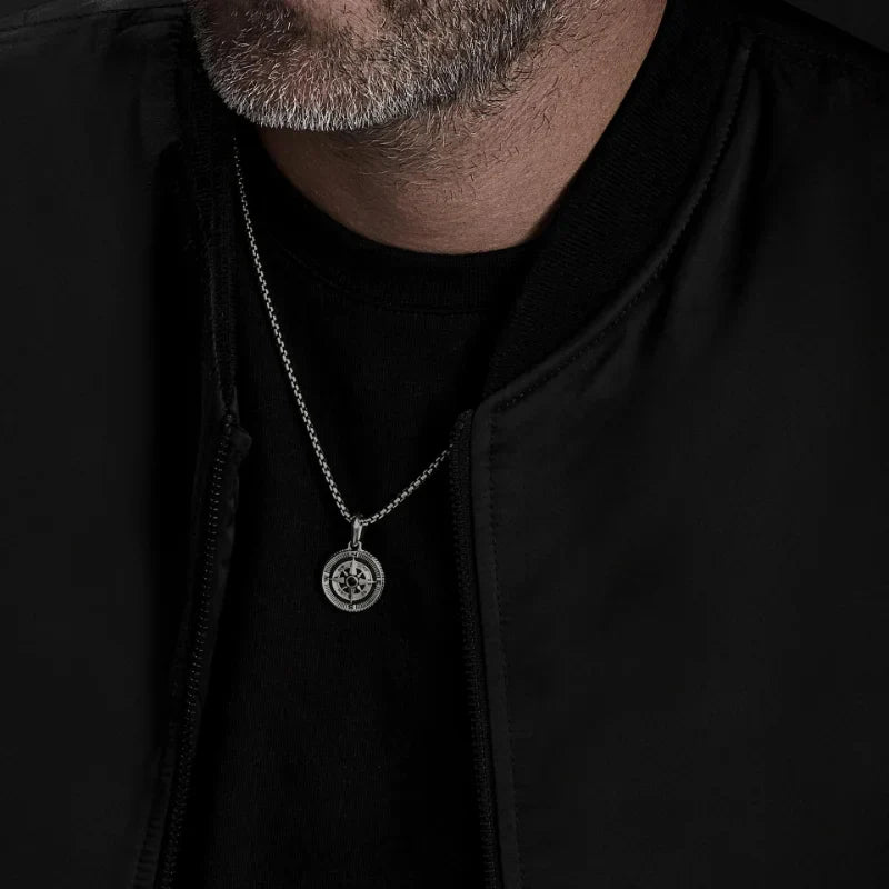 Kompas Halskæde Herre Vedhæng Kompas Vindrose