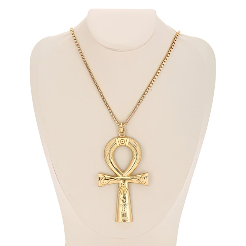Guldhalsband med egyptiskt kors 