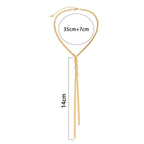 Złoty i srebrny naszyjnik na dekolt dla kobiet