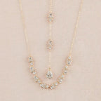 Naszyjnik na plecy ślubny złoto