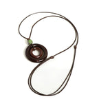 Naszyjnik z liny z okrągłą zawieszką dla kobiet