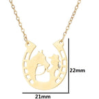 Halskæde Hestesko Vedhæng Hestesko Held og Lykke Sølv