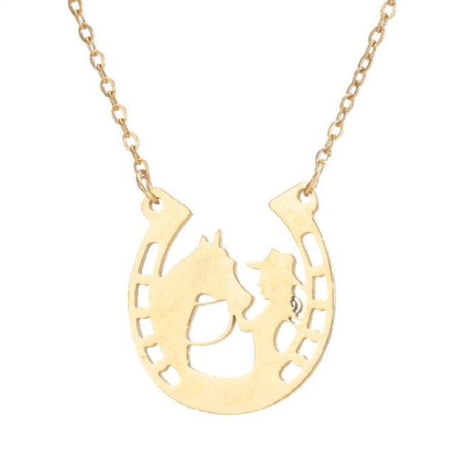 Halskæde Hestesko Vedhæng Hestesko Held og Lykke Sølv