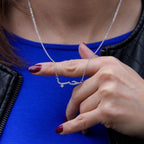 Náhrdelník Islám Žena Muslimka Arab stříbrný