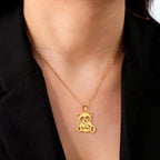 Naszyjnik z uroczym pandą złoty