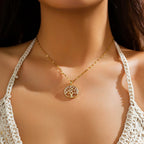 Naszyjnik z wisiorkiem Drzewo Życia z kryształem