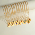 Naszyjnik z zawieszką z kamieniem urodzinowym