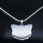 Naszyjnik z zawieszką Czarny Kot Pentagram Czarostwo Wicca