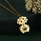 Naszyjnik z zawieszką Kociołek Czarów Wicca złoty