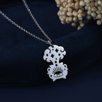 Naszyjnik z zawieszką Kociołek Czarów Wicca srebrny