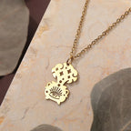 Naszyjnik z zawieszką Kociołek Czarów Wicca złoty