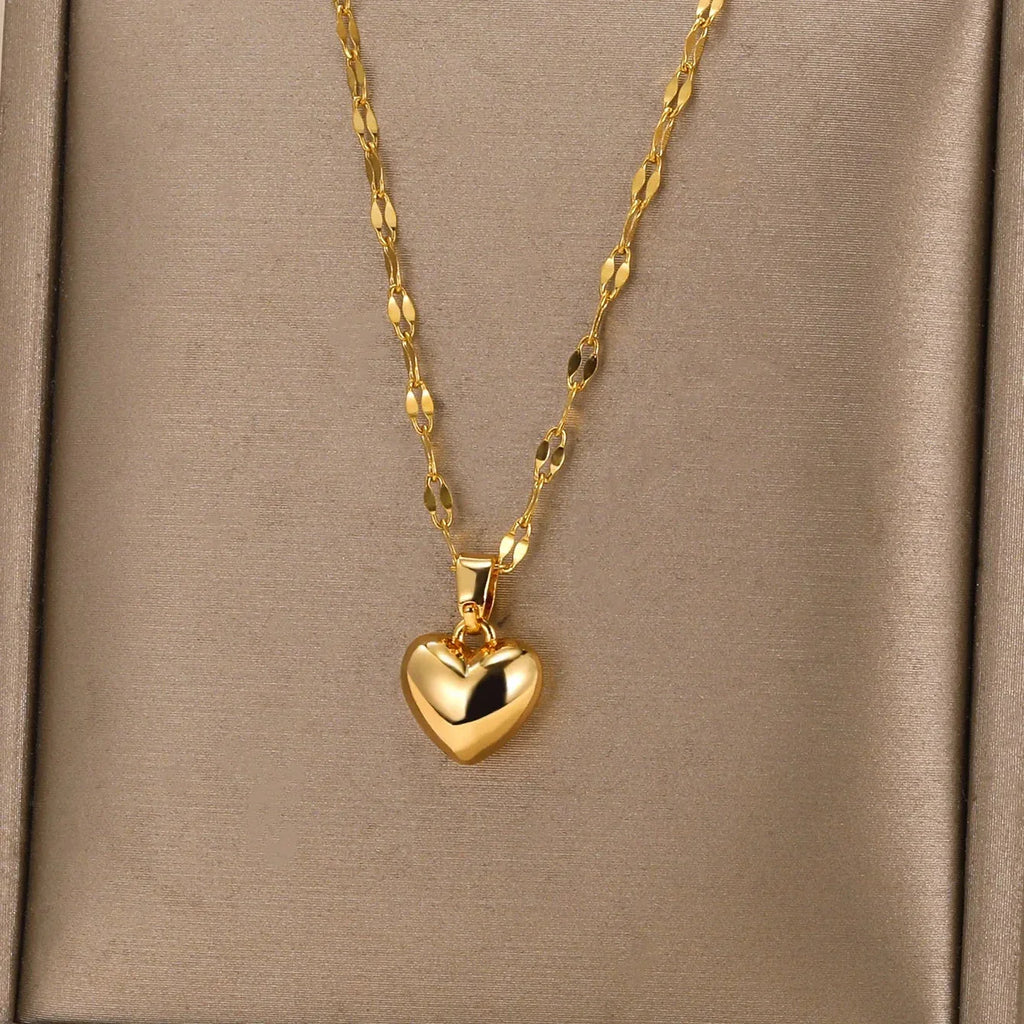 Collier Pendentif Coeur Doré