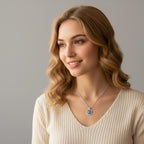 Naszyjnik z zawieszką przeciw złemu oku w niebieskim greckim tureckim stylu Matiasma Mataki 